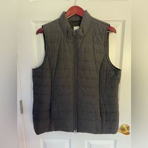 NWOT J Jill Gray Flannel Puffer Vest L Petite